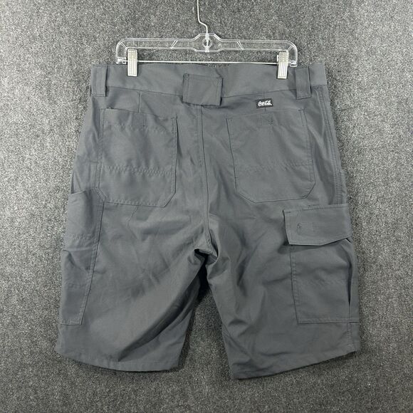 Coca Cola Work Shorts Men's 36RG Gray Cargo Coke Employee Cintas - Picture 3 of 10